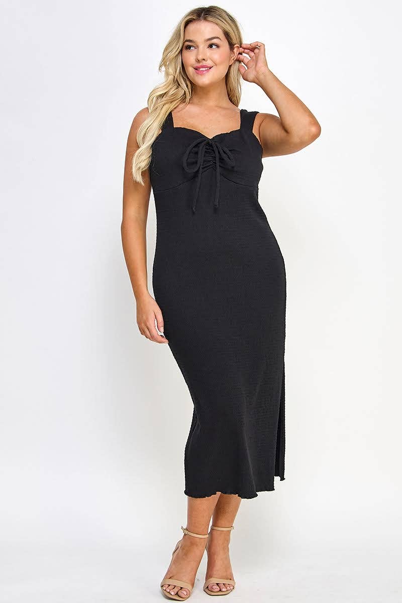Plus Size Smocked Midi Dress