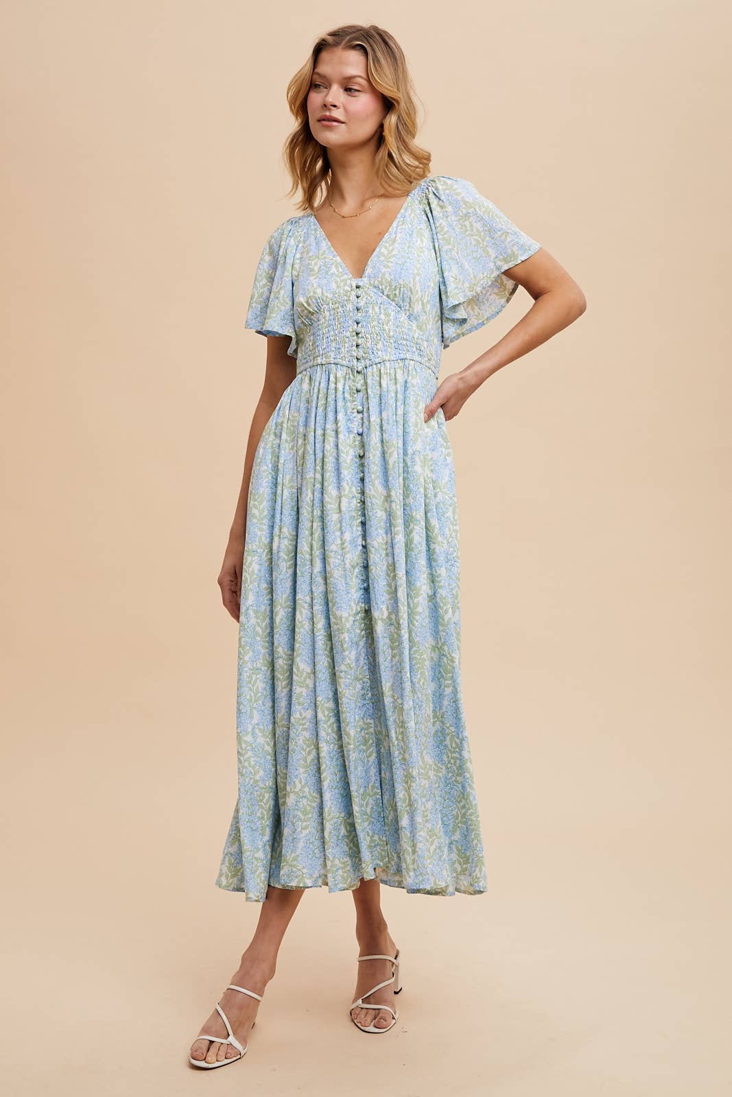 Button Down Blue Dress