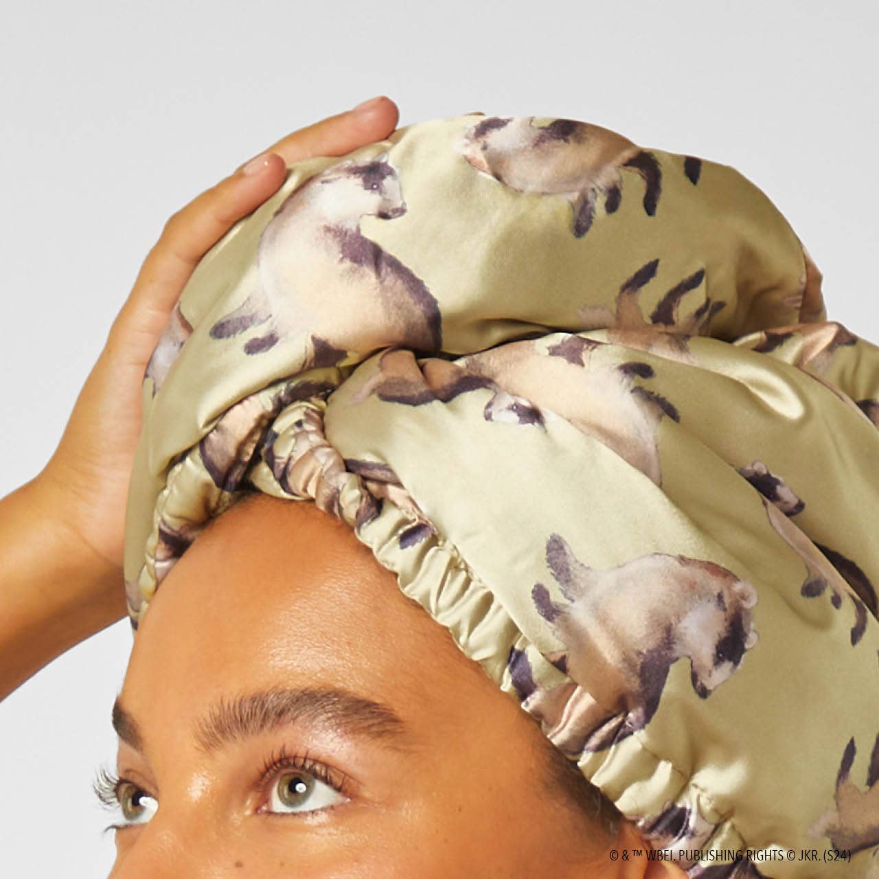 Harry Potter Satin-Wrapped Hair Towel - Hufflepuff