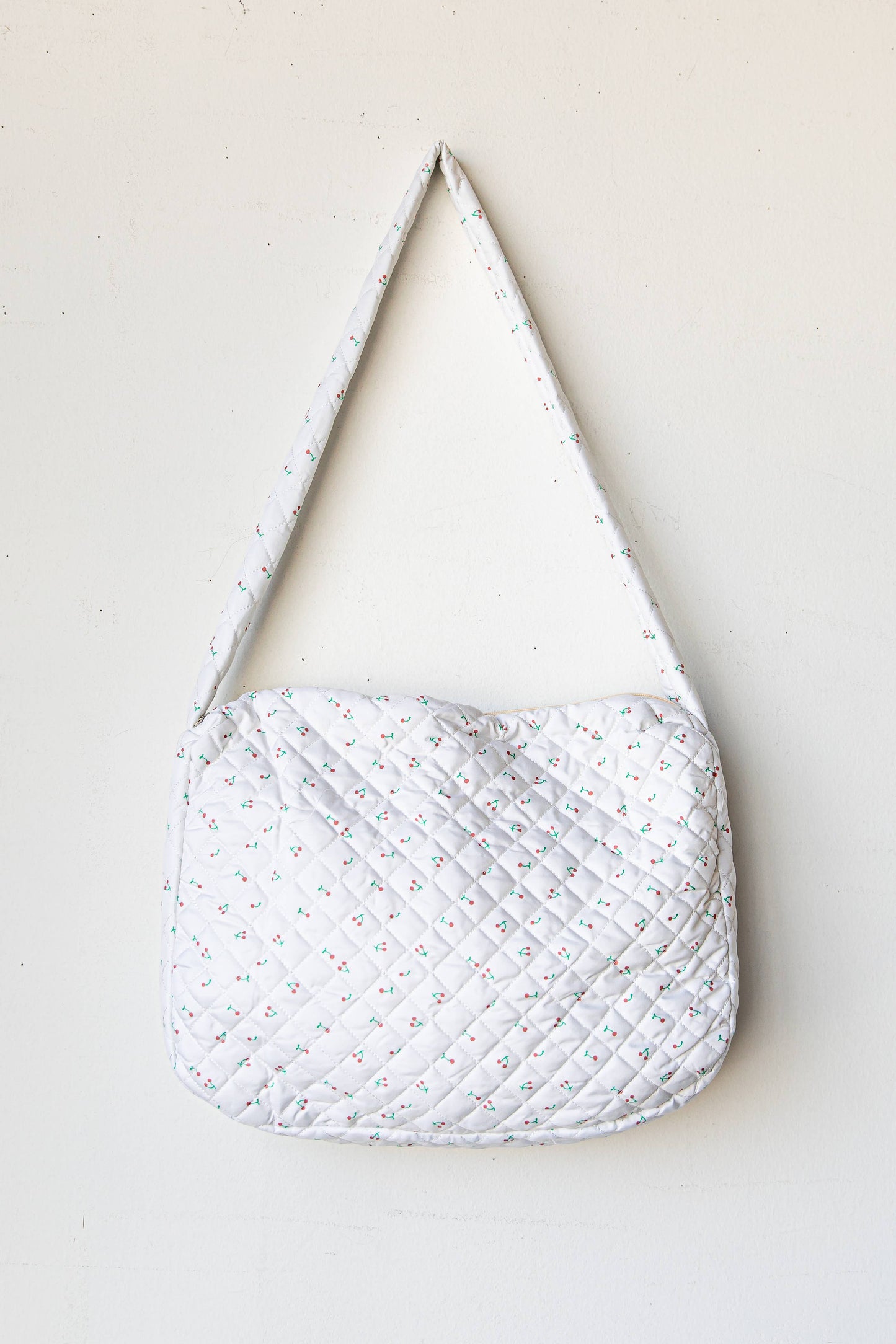 Cherry Quilted Large Tote