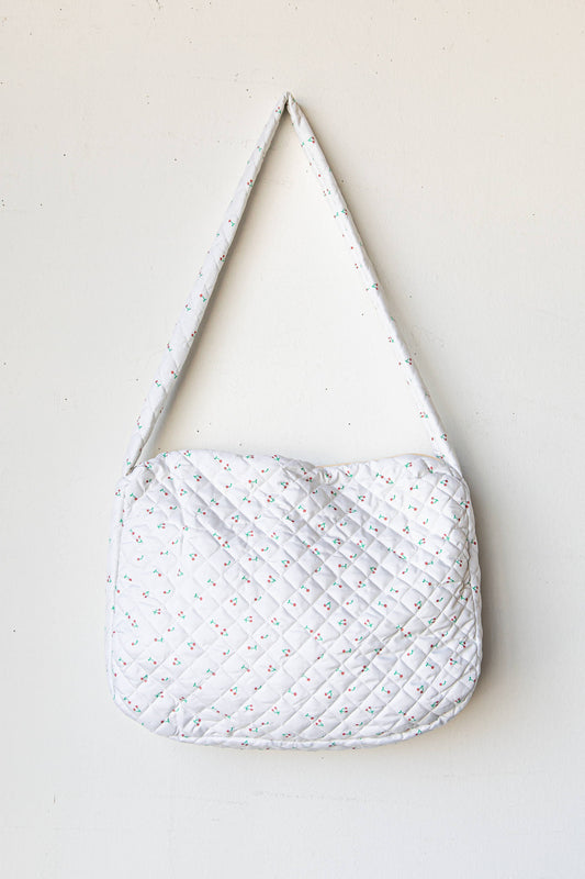 Cherry Quilted Large Tote