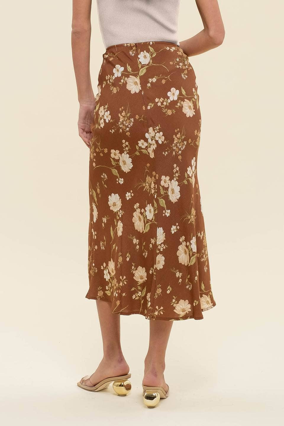 Floral High Waist Skirt