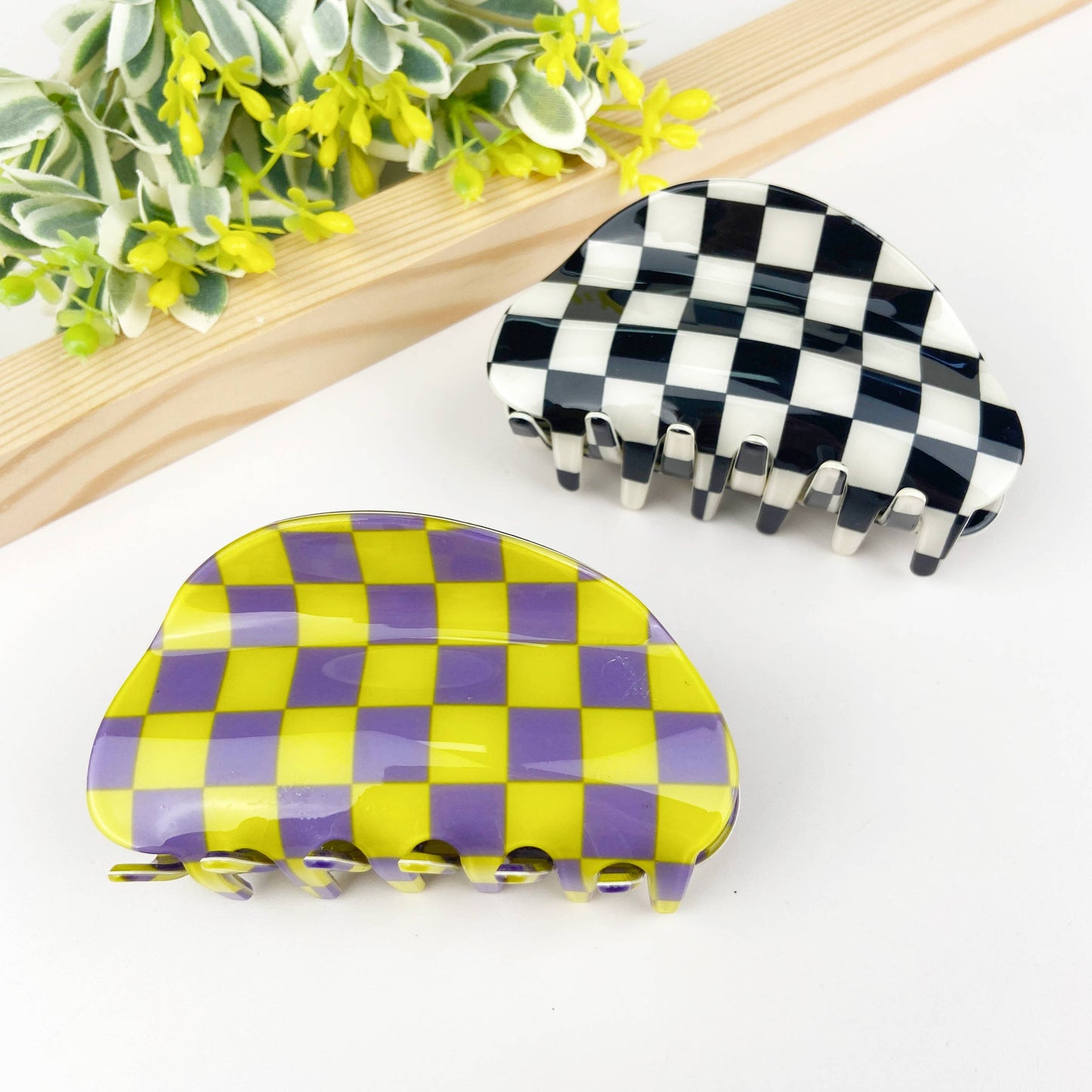 Checkerboard Claw Clip