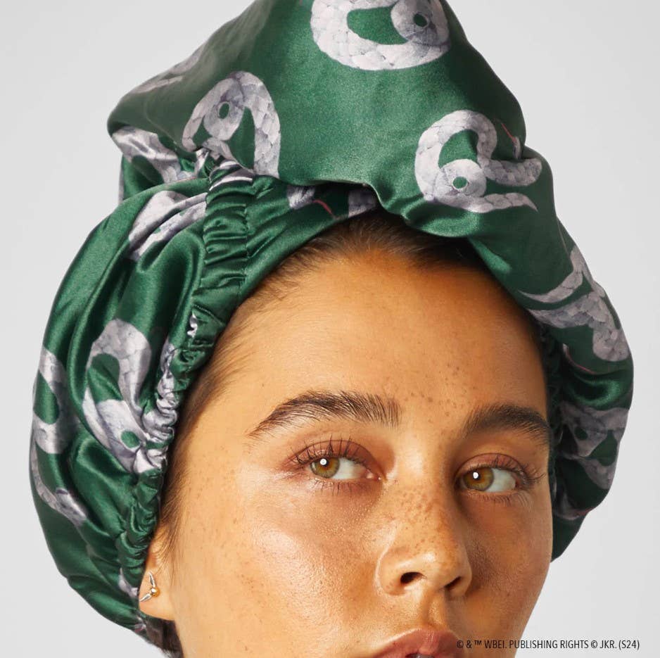 Harry Potter Satin-Wrapped Hair Towel - Slytherin