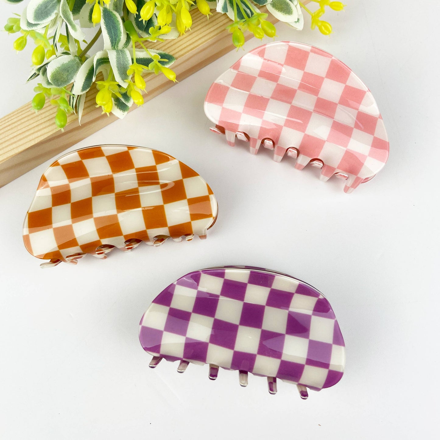 Checkerboard Claw Clip