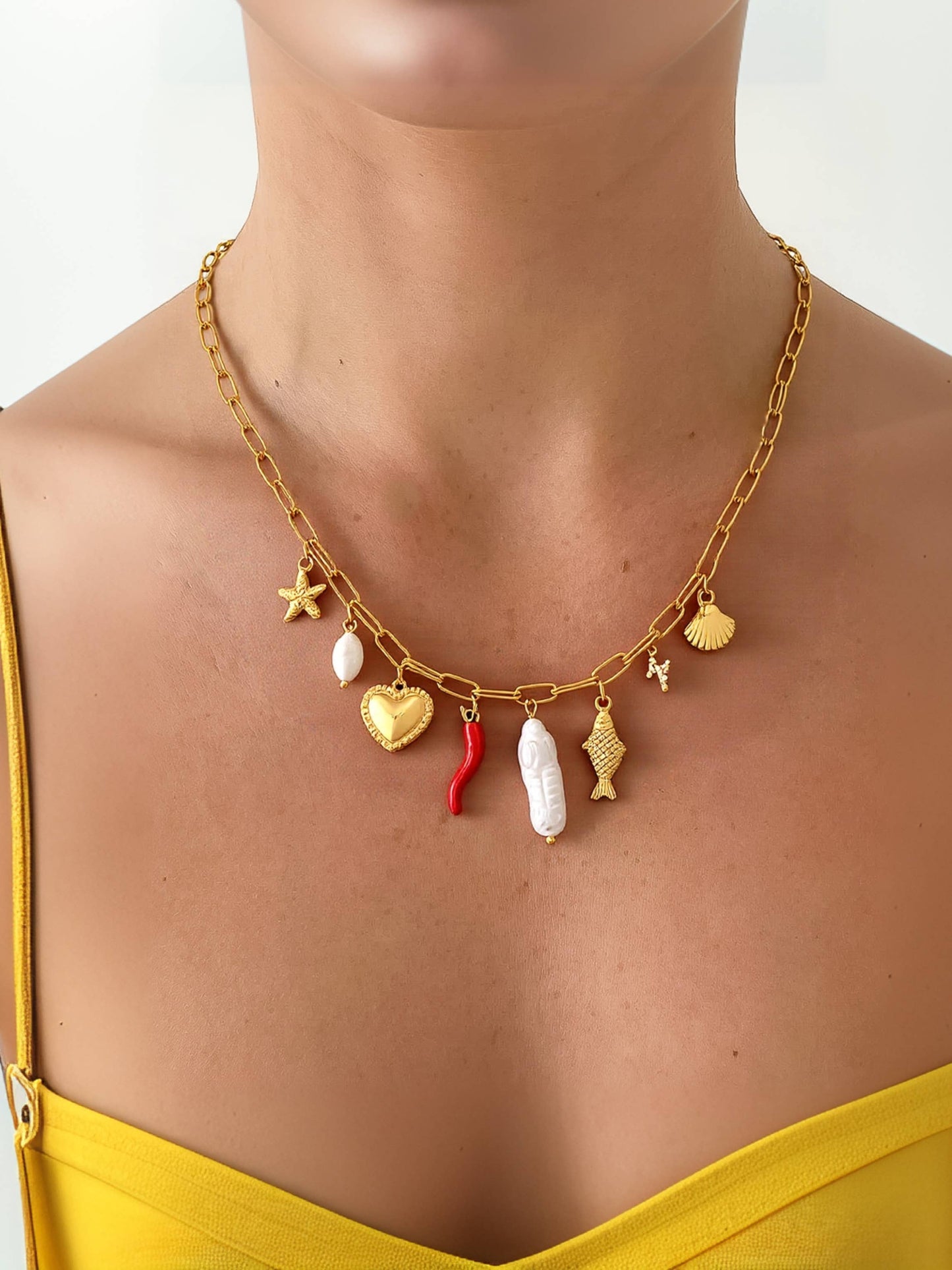 Pepper Fish Charm Necklace