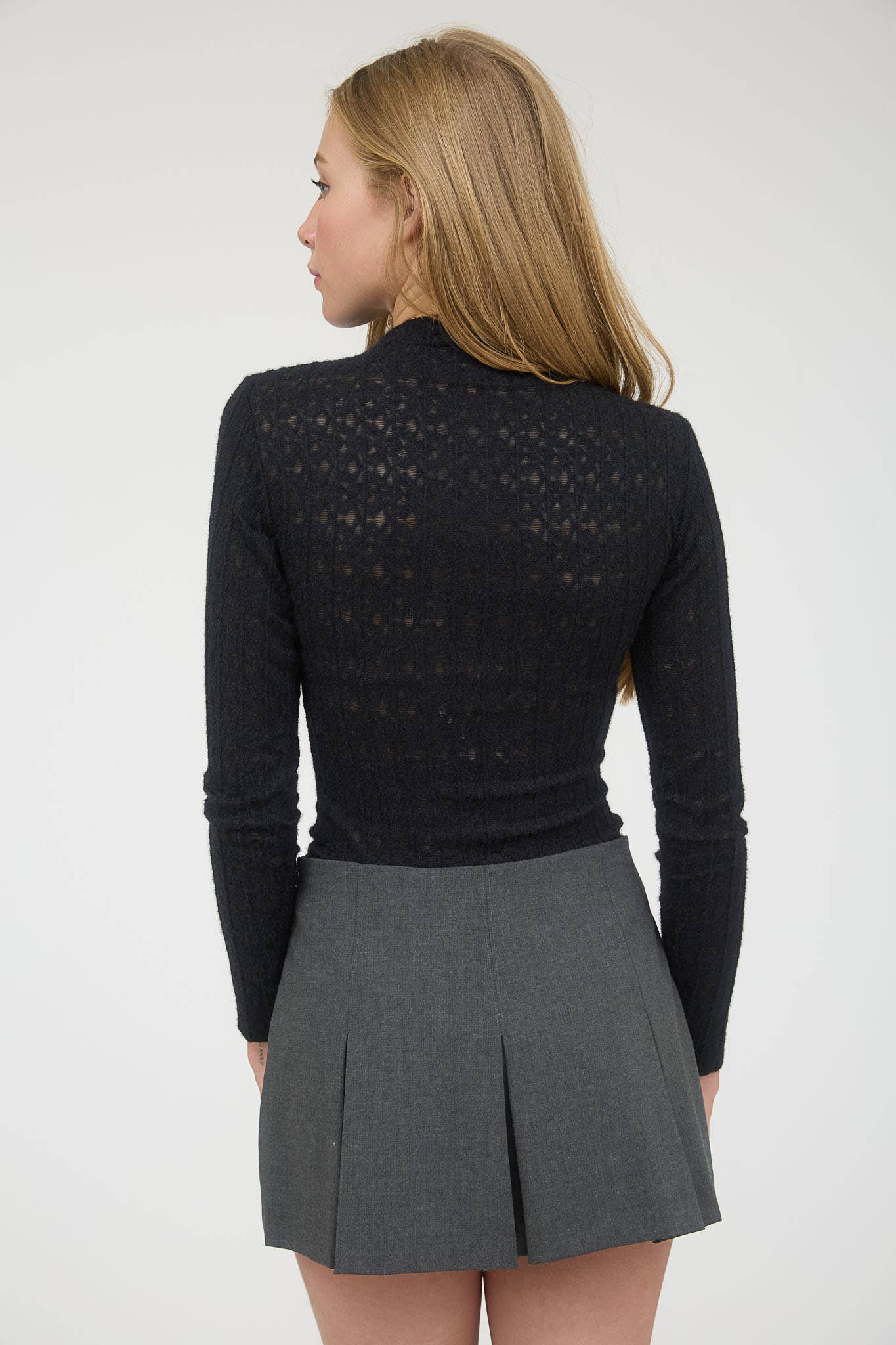 Knit Mock Neck Long Sleeve