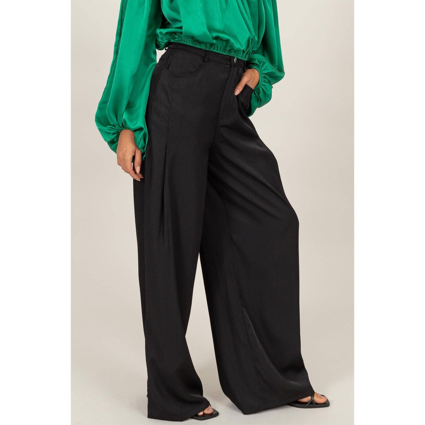 Woven Wide Leg Pant