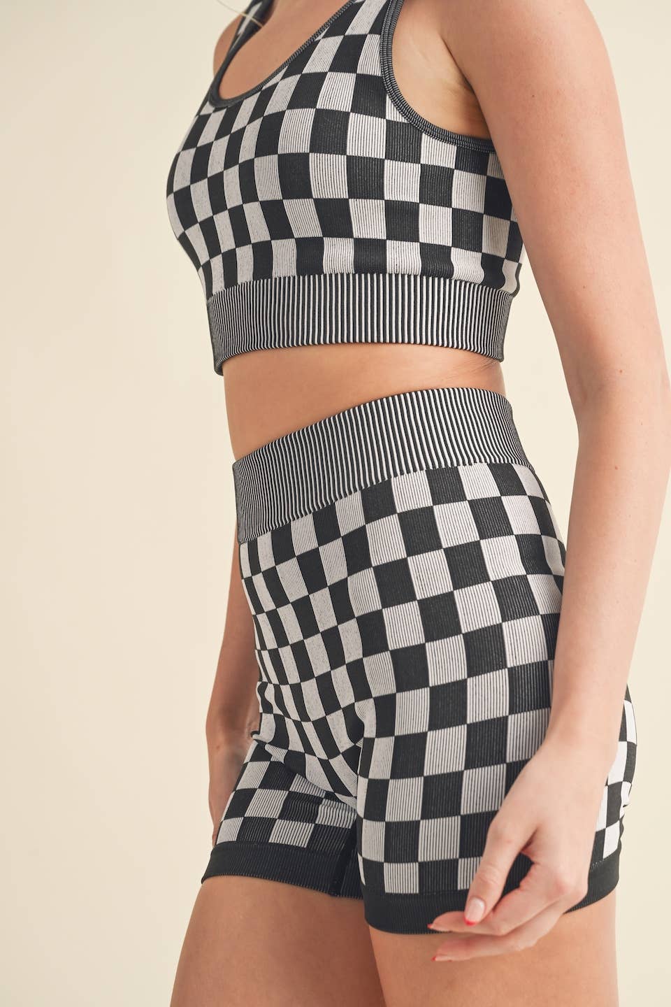 Checkmate Cropped Two Piece