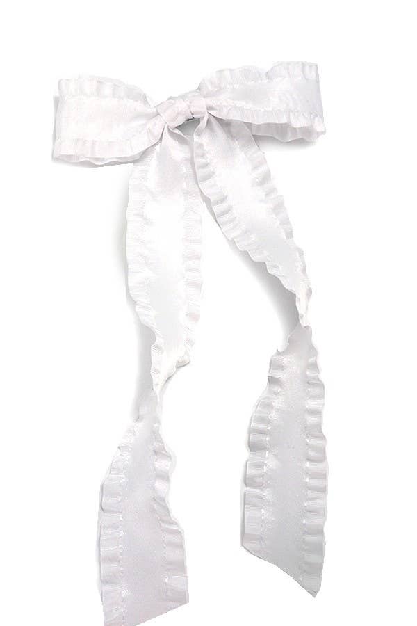Scalloped Trim Bow Clip