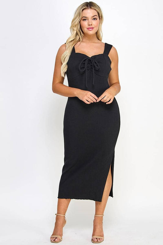 Plus Size Smocked Midi Dress