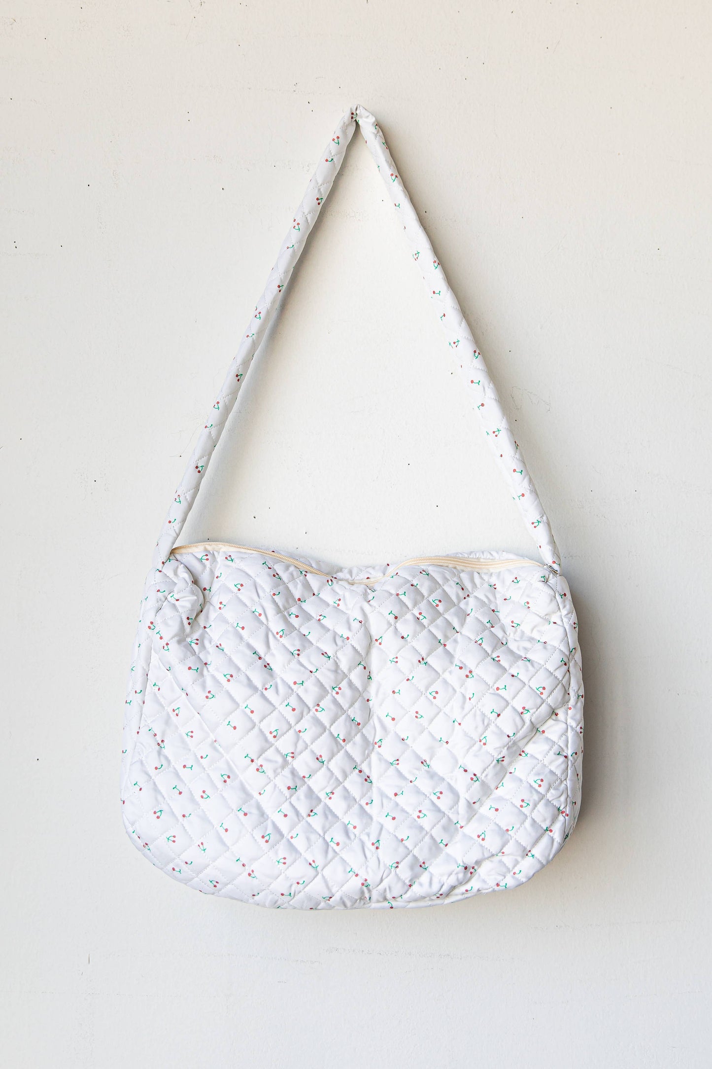 Cherry Quilted Large Tote