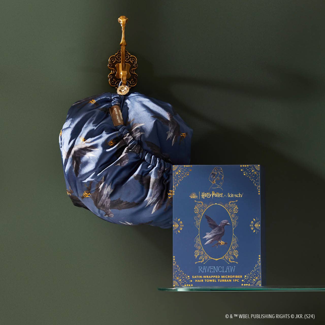 Harry Potter Satin-Wrapped Hair Towel - Ravenclaw