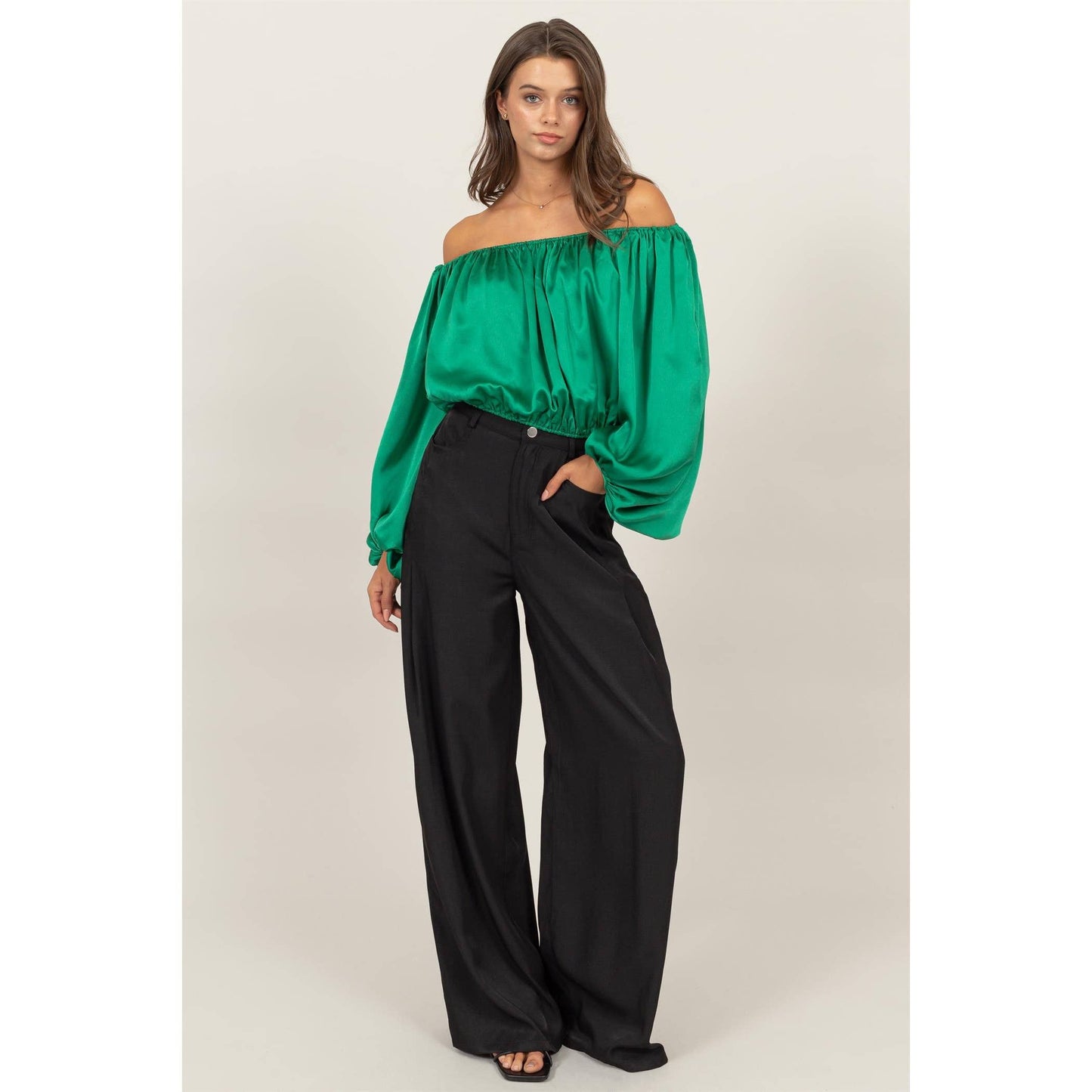 Woven Wide Leg Pant