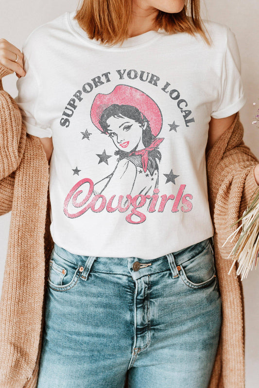 Support Your Local Cowgirl Graphic Tee