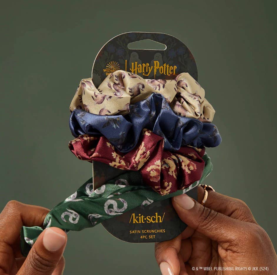 Harry Potter Satin Sleep Scrunchies 4pc Set