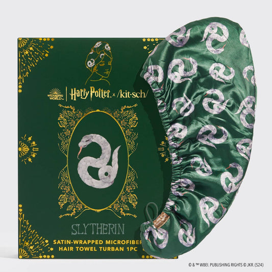 Harry Potter Satin-Wrapped Hair Towel - Slytherin