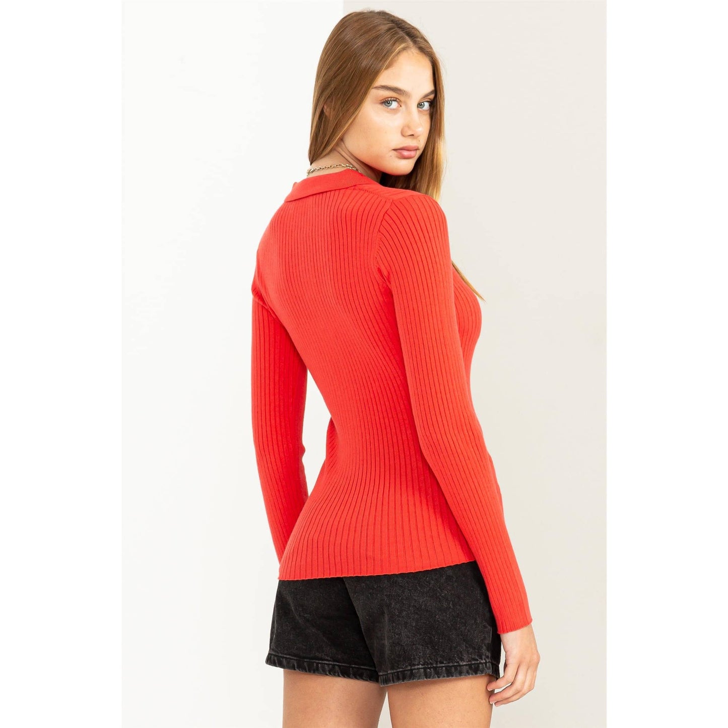 Cherry Ribbed Sweater