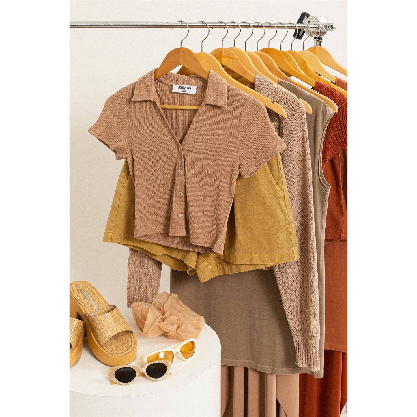 Crinkle Knit Top