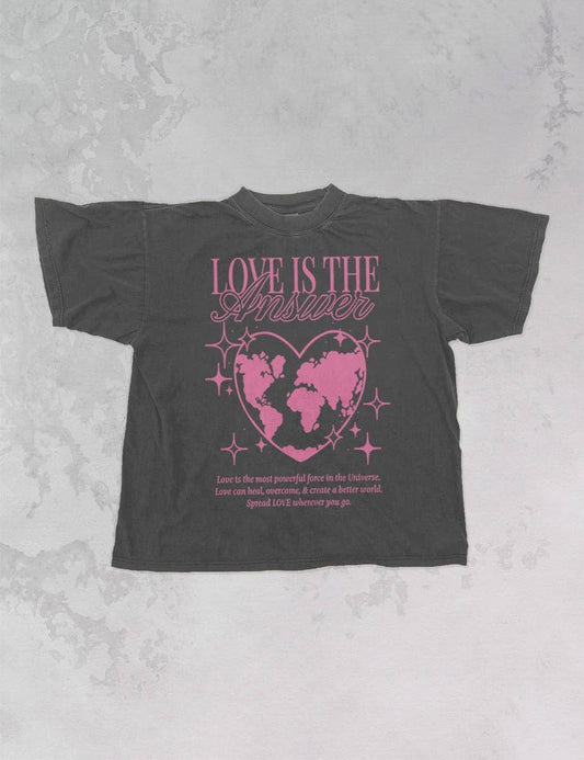 Love is the Answer Oversized TShirt | Valentines Day
