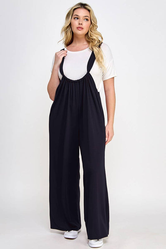 Overall Wide Leg Jumpsuit