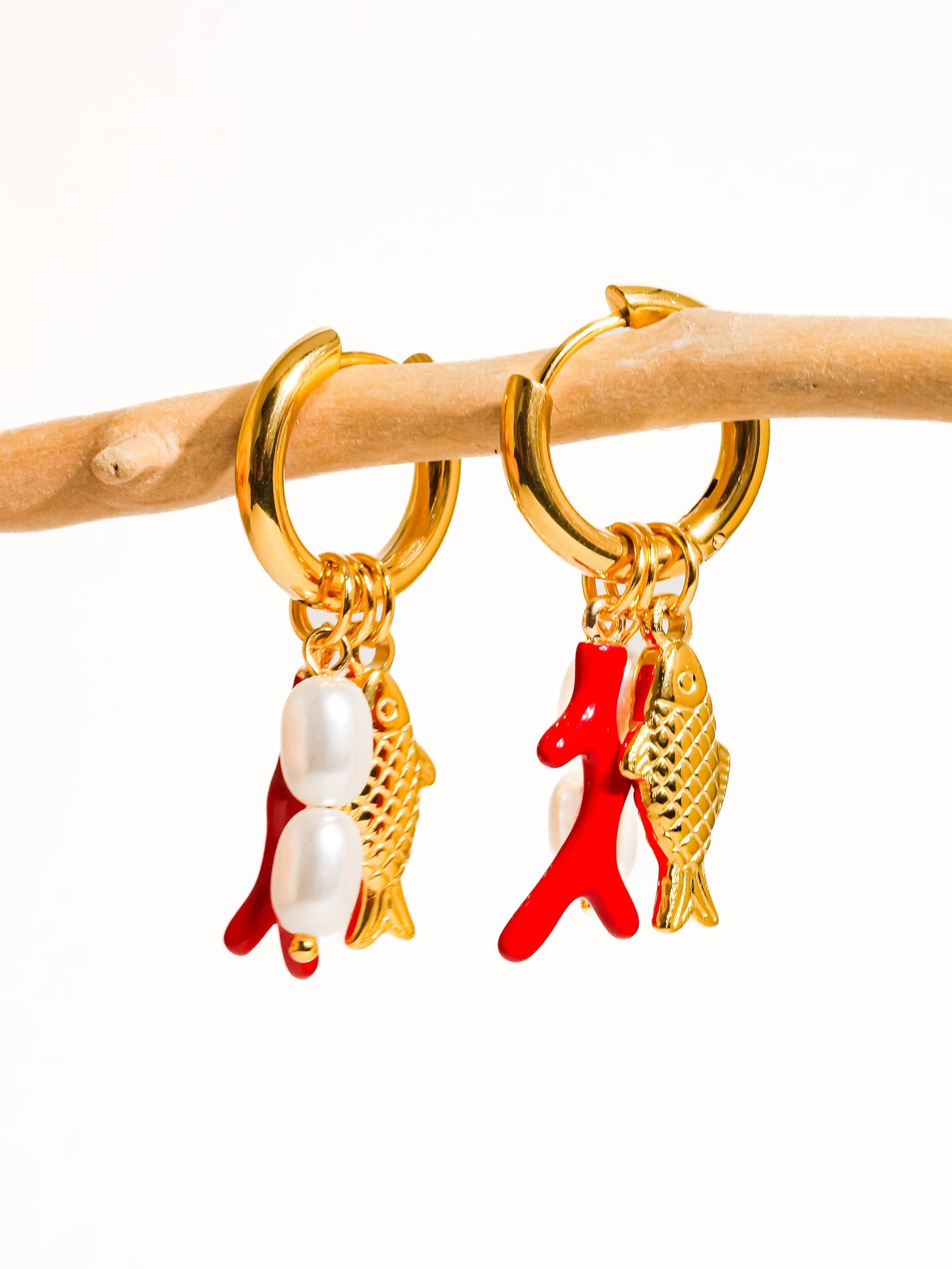 Fish Pearl Earring