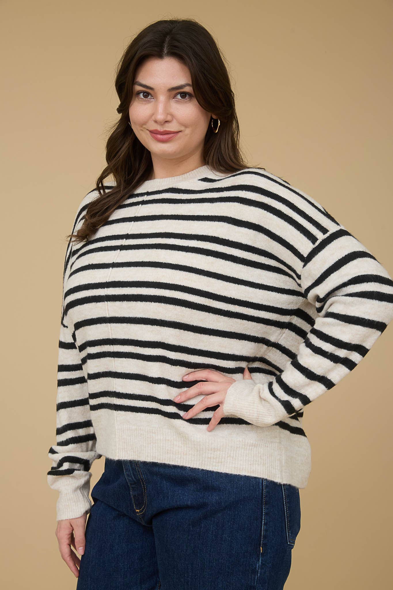 Striped Sweater (Black)