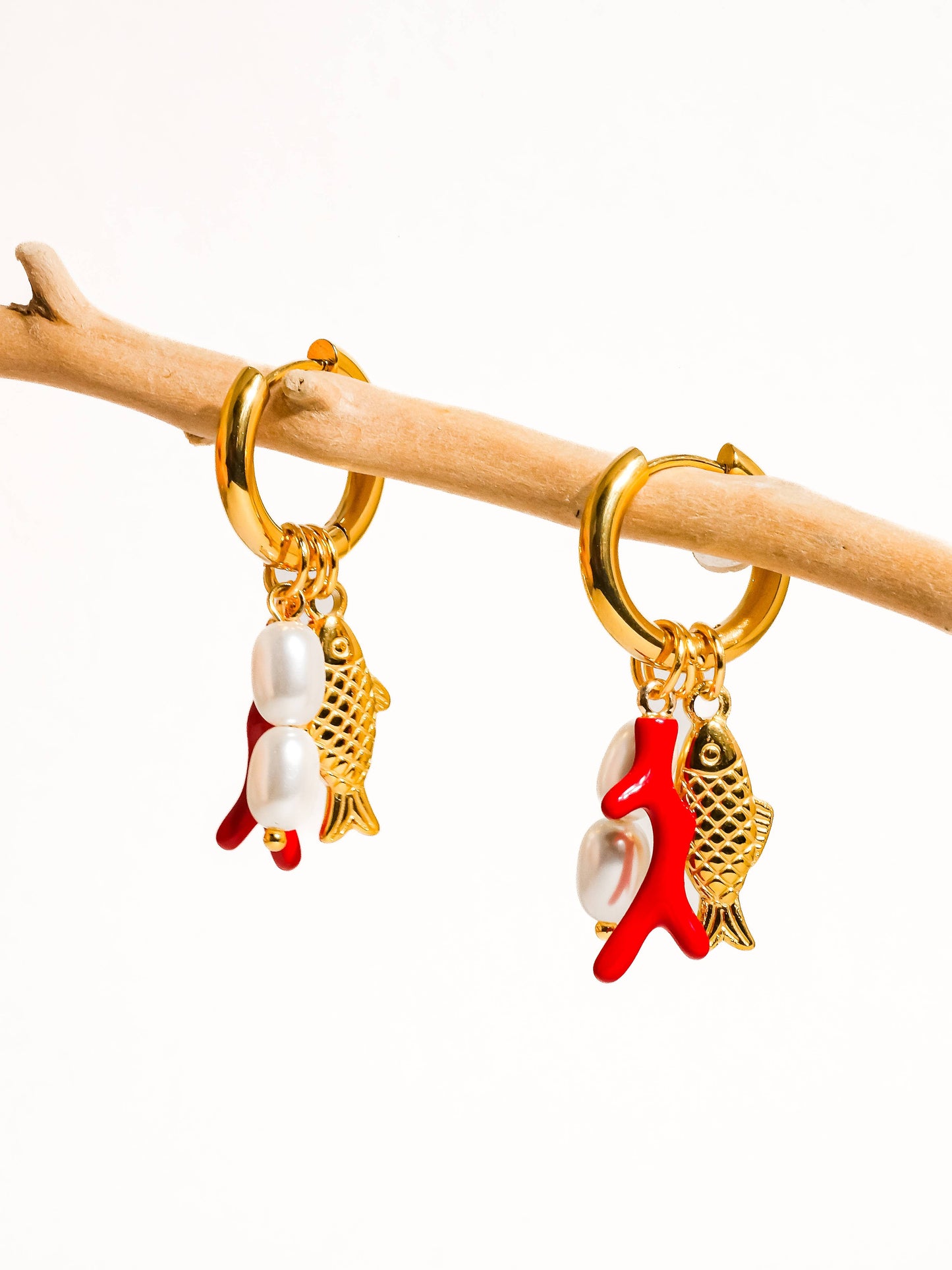 Fish Pearl Earring