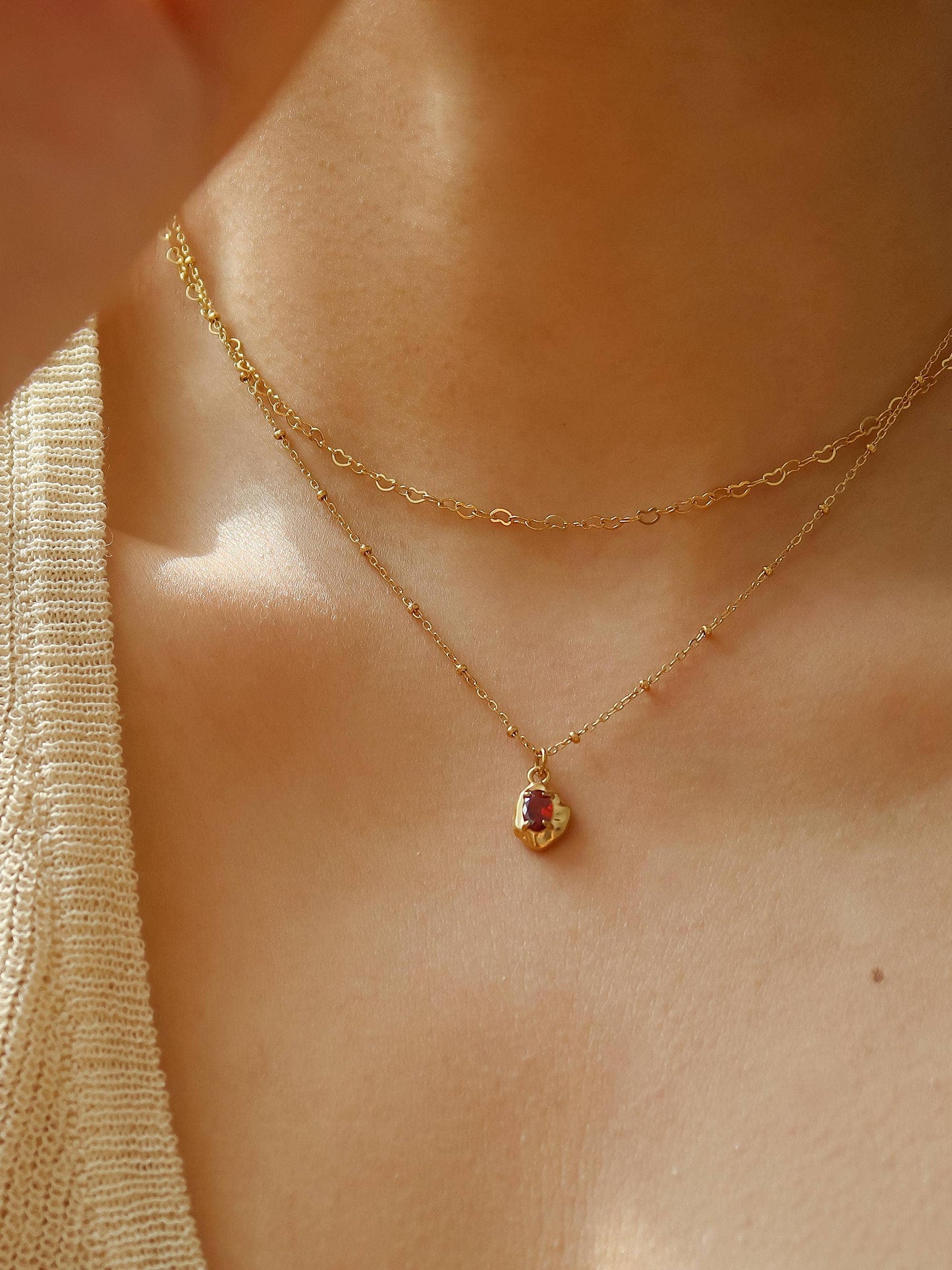 Gold Petite CZ Necklace