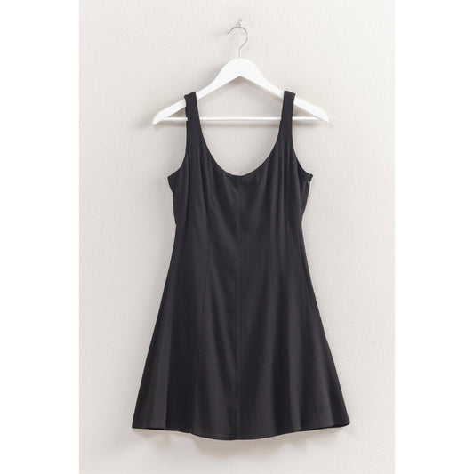 Black Linen Mini Dress