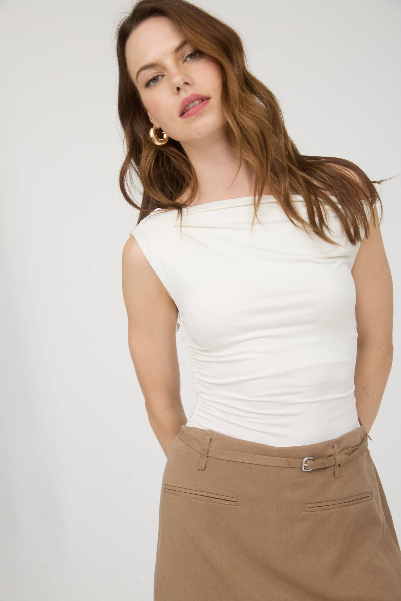 Asymmetrical Off Shoulder Top