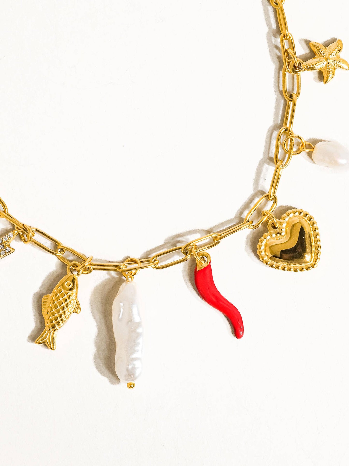 Pepper Fish Charm Necklace