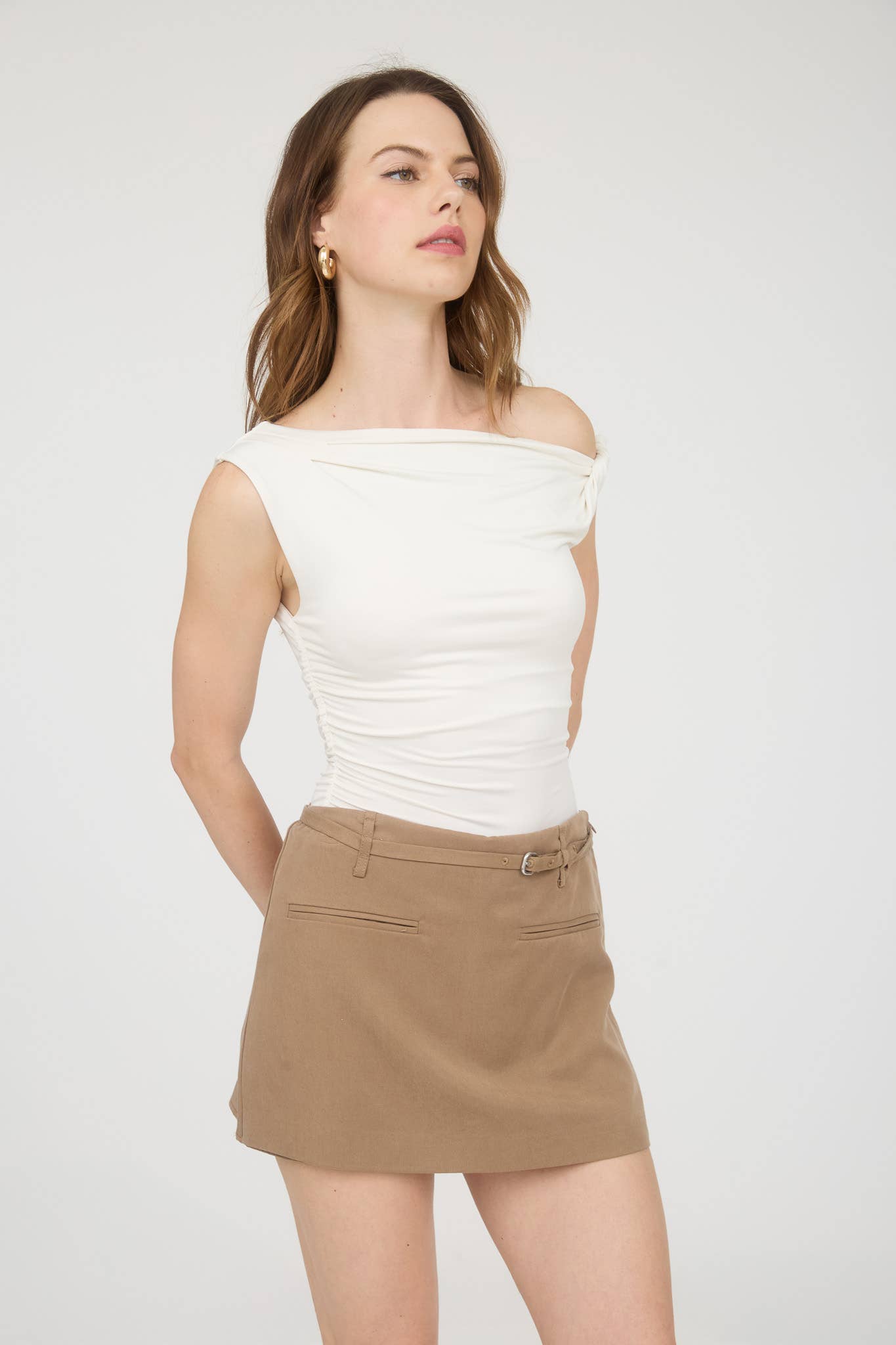 Asymmetrical Off Shoulder Top