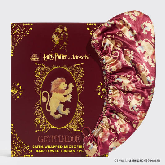 Harry Potter Satin-Wrapped Hair Towel - Gryffindor