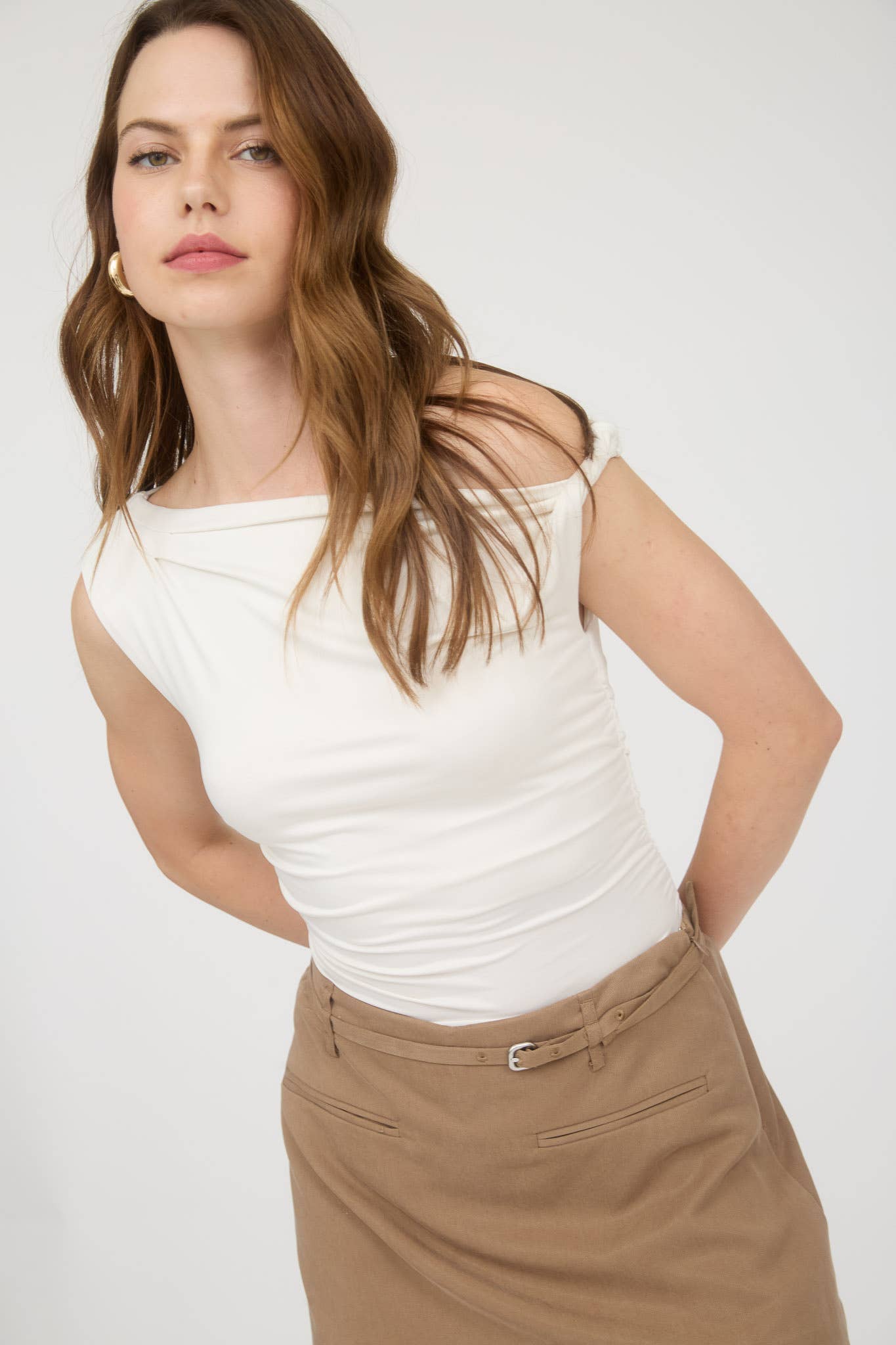 Asymmetrical Off Shoulder Top